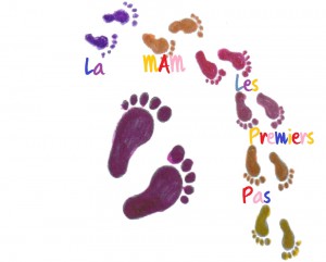 logo MAMles premiers pas blanc